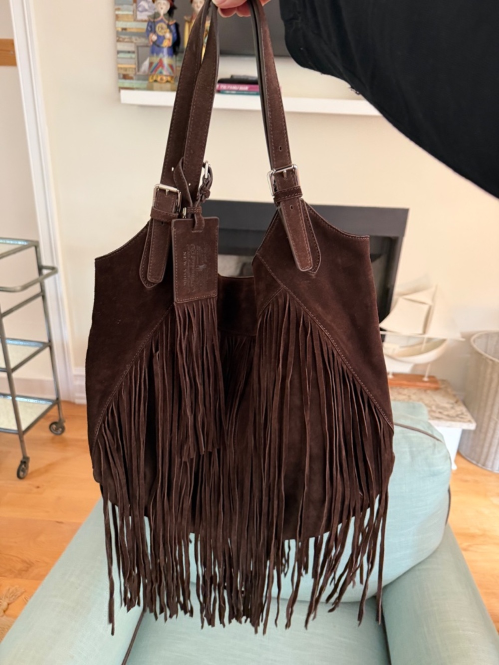Ralph Lauren Fringe suede shoulder bag - Picture 2 of 14